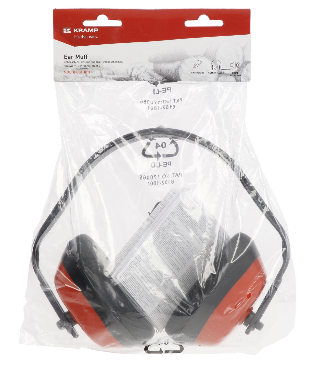 Kramp Multiposition ear defenders, Orange, Orange, large image number 2