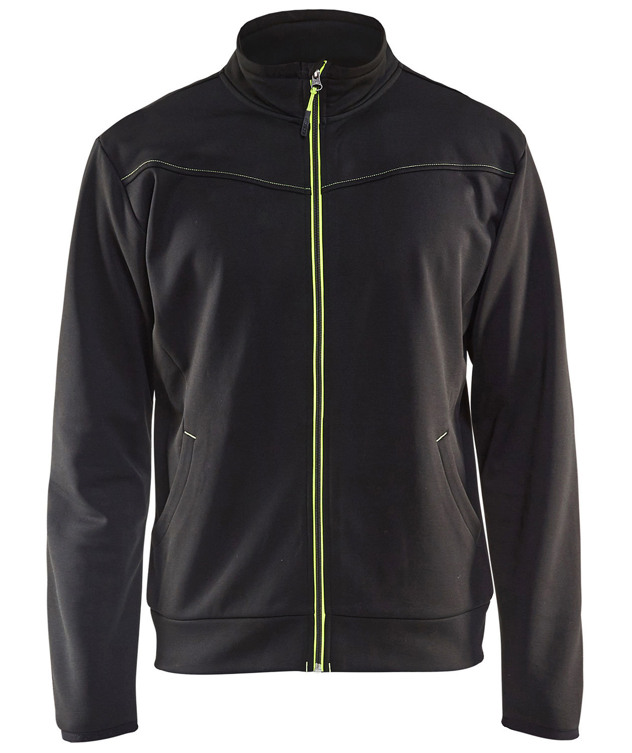 Bl&aring;kl&auml;der Unite sweat cardigan, Sort/Gul, Sort/Gul, swatch