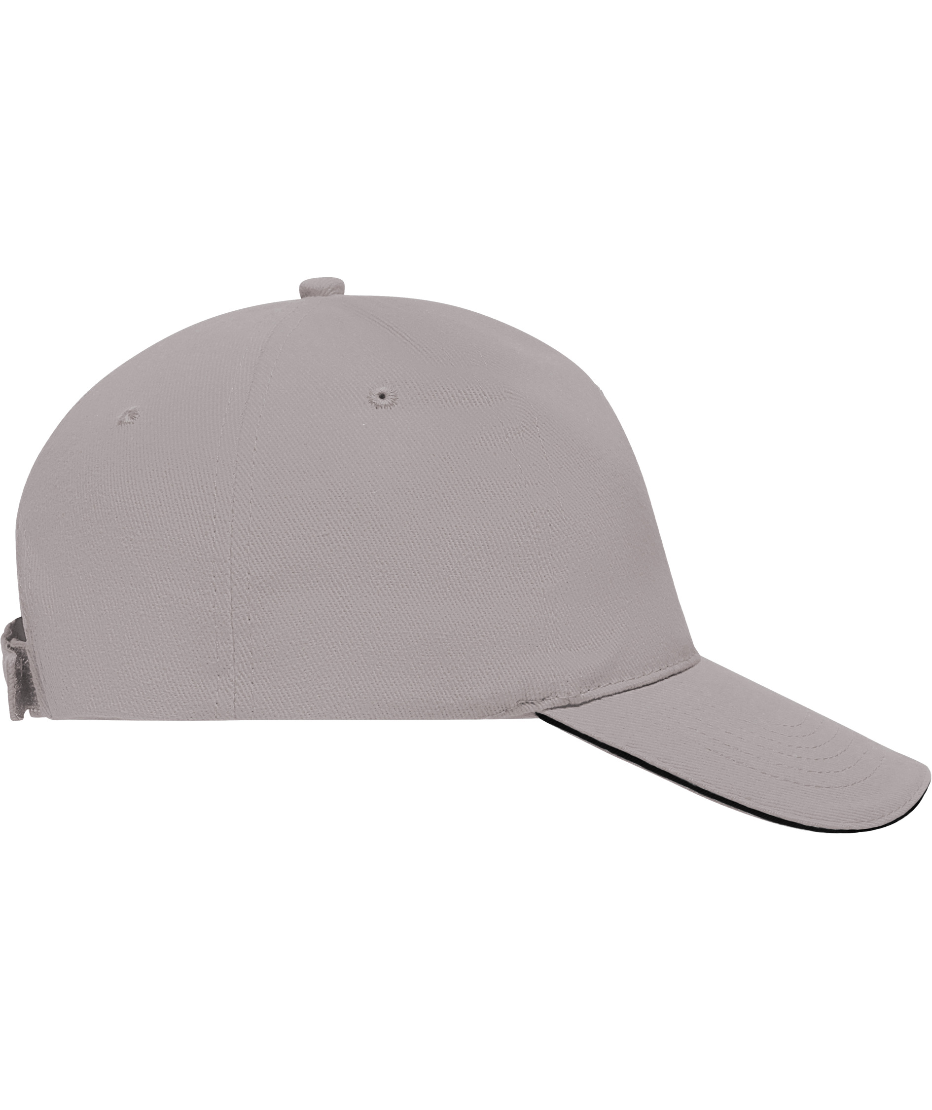 Myrtle Beach 5 Panel Sandwich cap, Light Grey/Black, Light Grey/Black, large image number 3