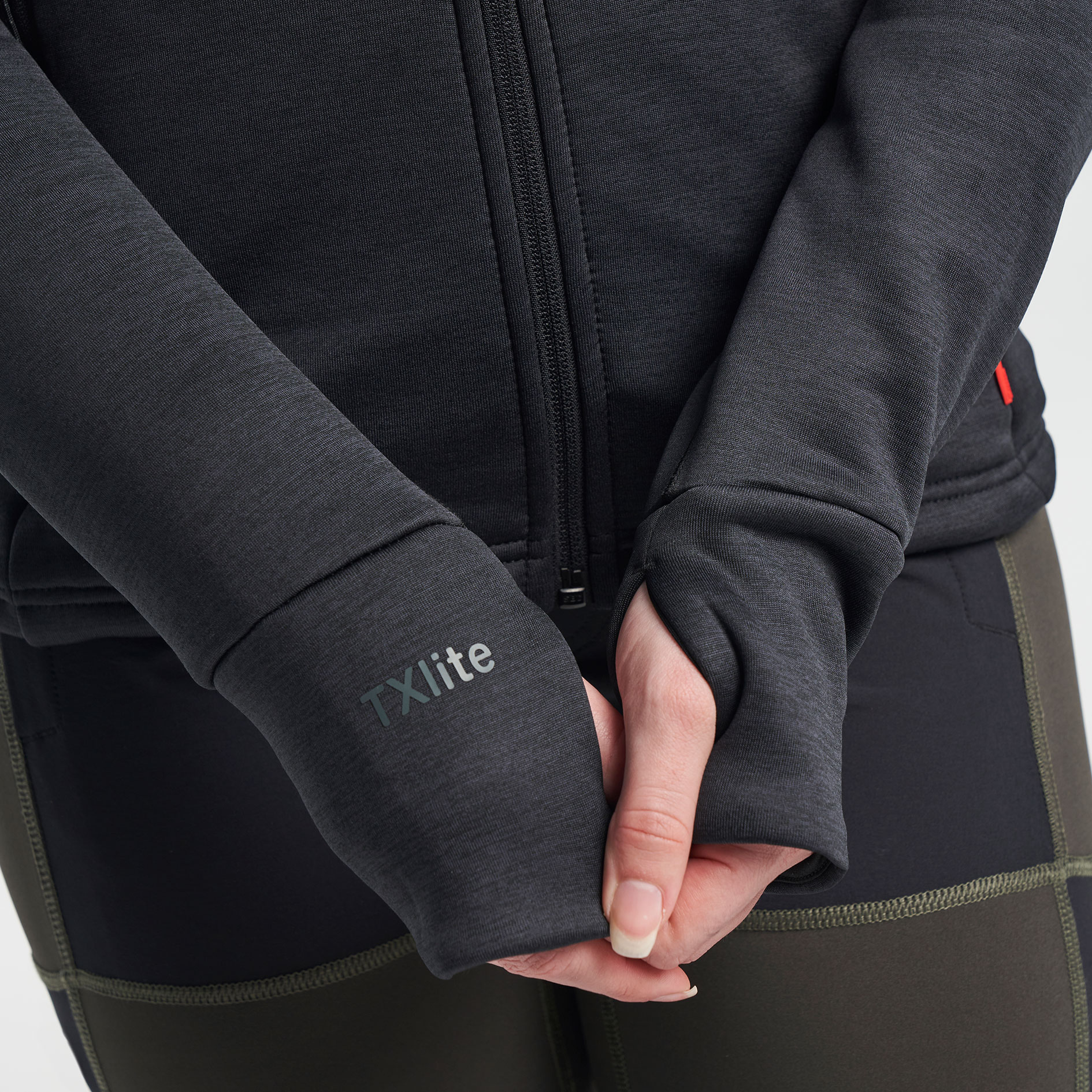 Tenson TXlite women's hoodie with full zipper, Black, large image number 6