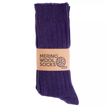 3-pack strumpor med merinoull, Dark Purple