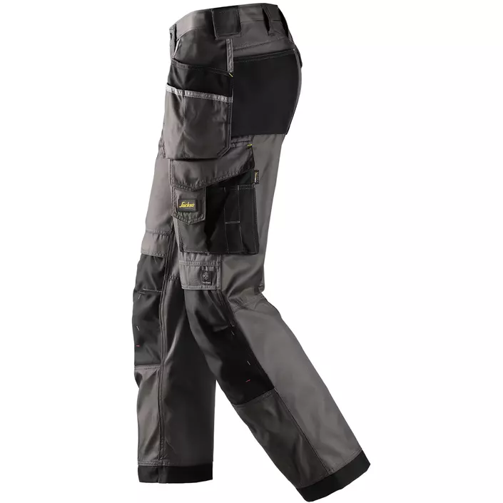 Snickers craftsman’s work trousers DuraTwill 3212, Grey Melange/Black, large image number 2