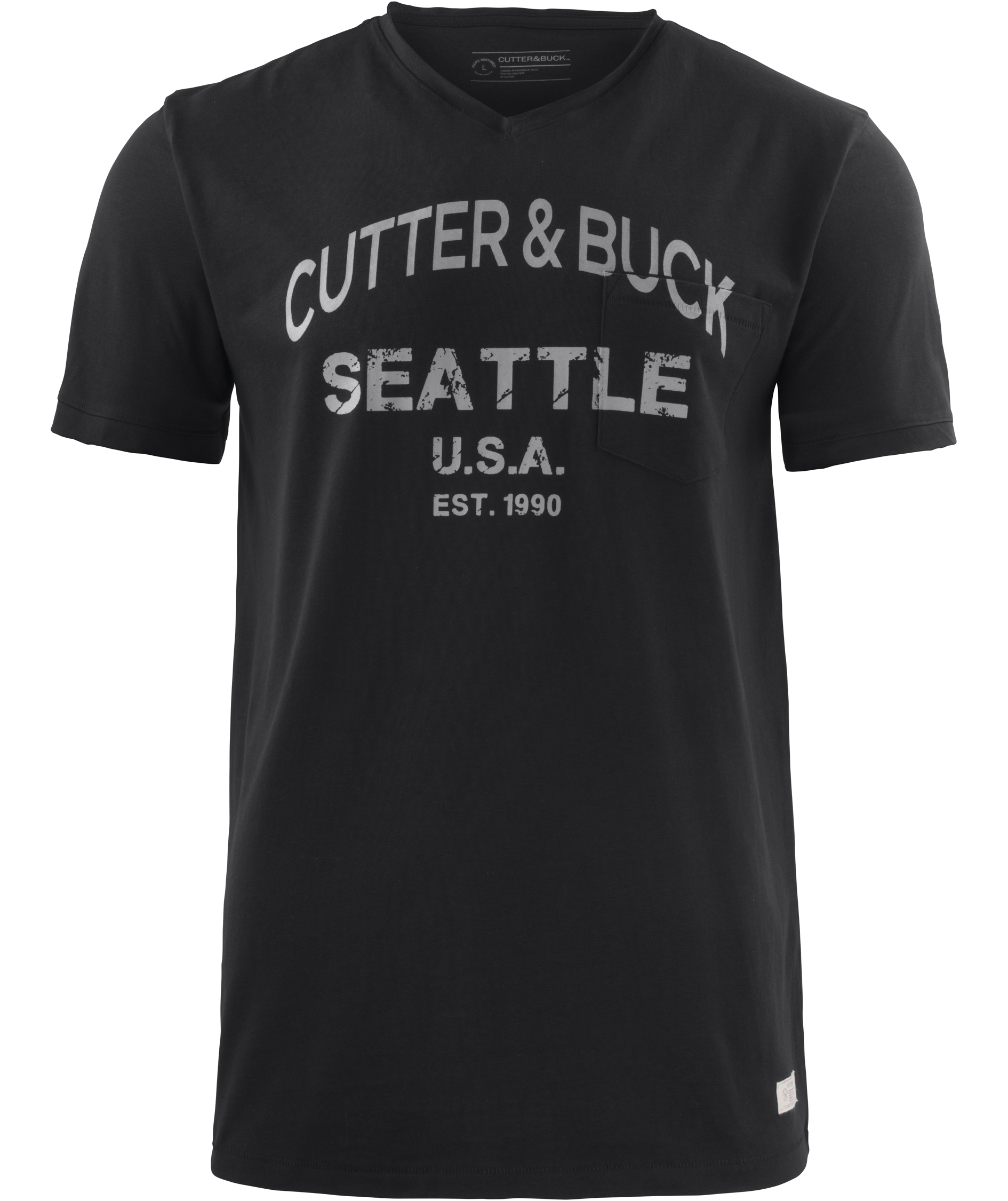 Cutter & Buck Pacific City T-shirt, Black print