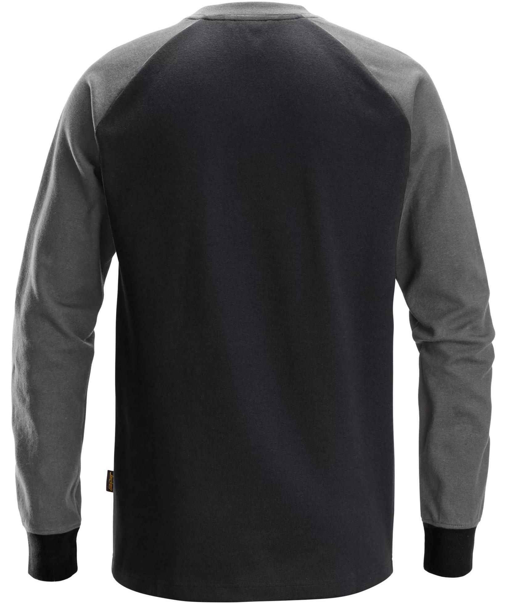 Snickers long-sleeved T-shirt 2840, Black/Steel Grey, large image number 1