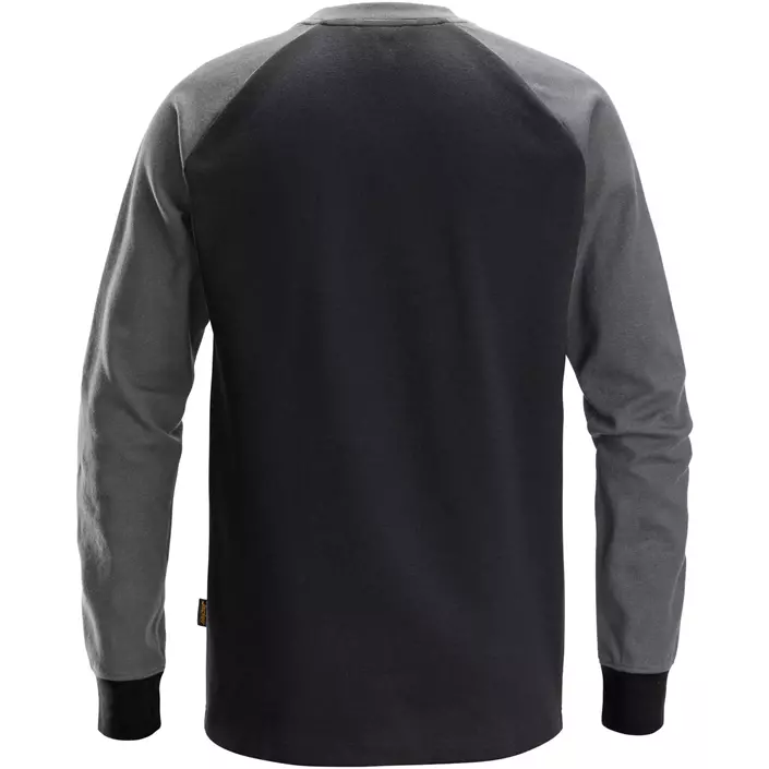 Snickers långärmad T-shirt 2840, Black/Steel Grey, large image number 1