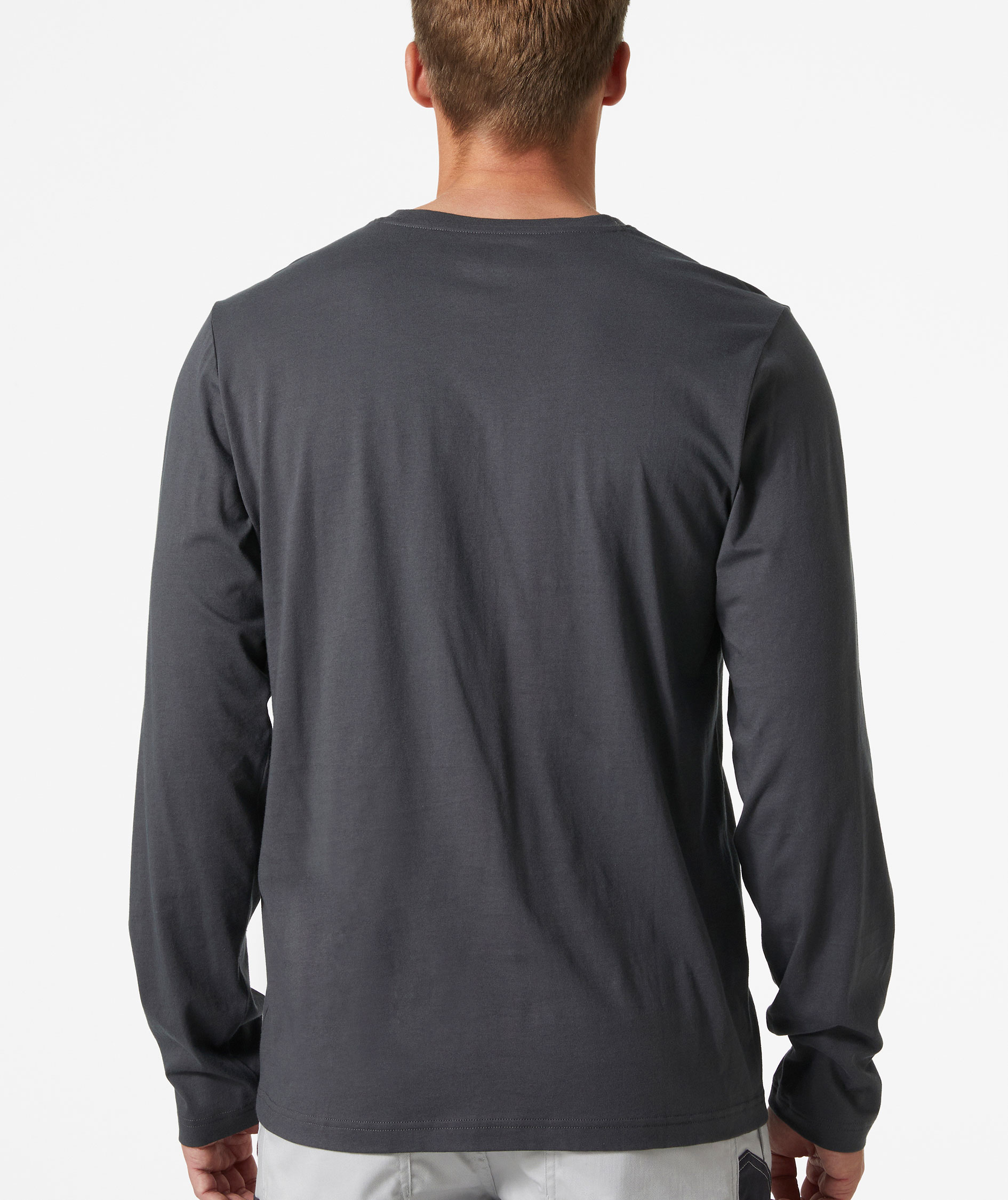 Helly Hansen Classic l&aring;ng&auml;rmad T-shirt, M&ouml;rkgr&aring;, large image number 3