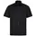 Eterna Modern fit short-sleeved Poplin shirt, Black, Black, swatch