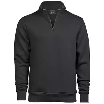 Tee Jays sweatshirt med kort lynlås, Mørkegrå