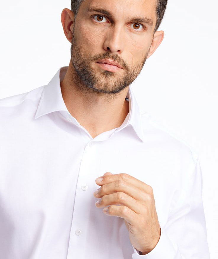 Lindbergh 1927 Twill Modern fit skjorte, Hvid, large image number 5