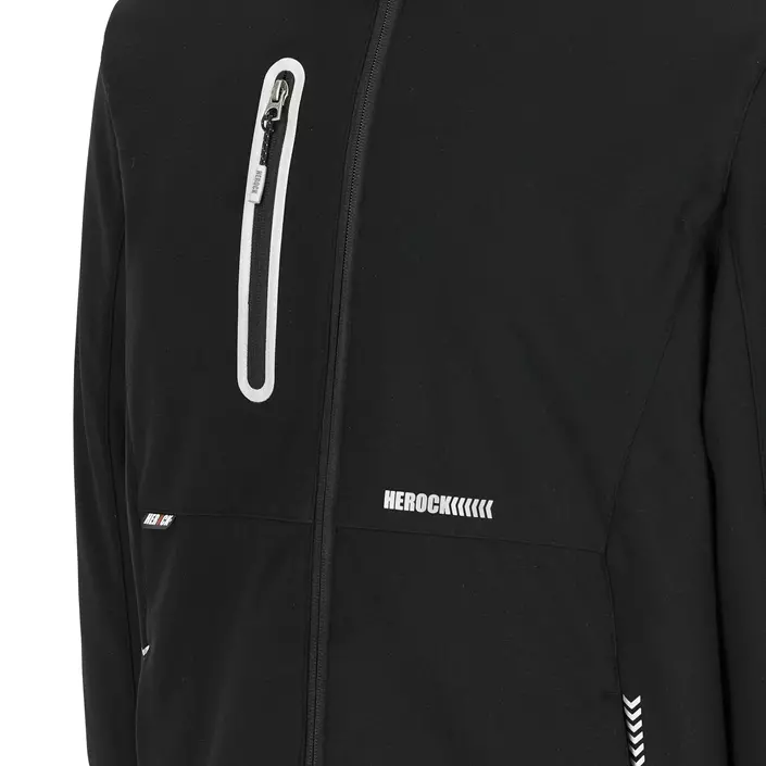 HEROCK Taris fodrad softshelljacka, Black, large image number 8