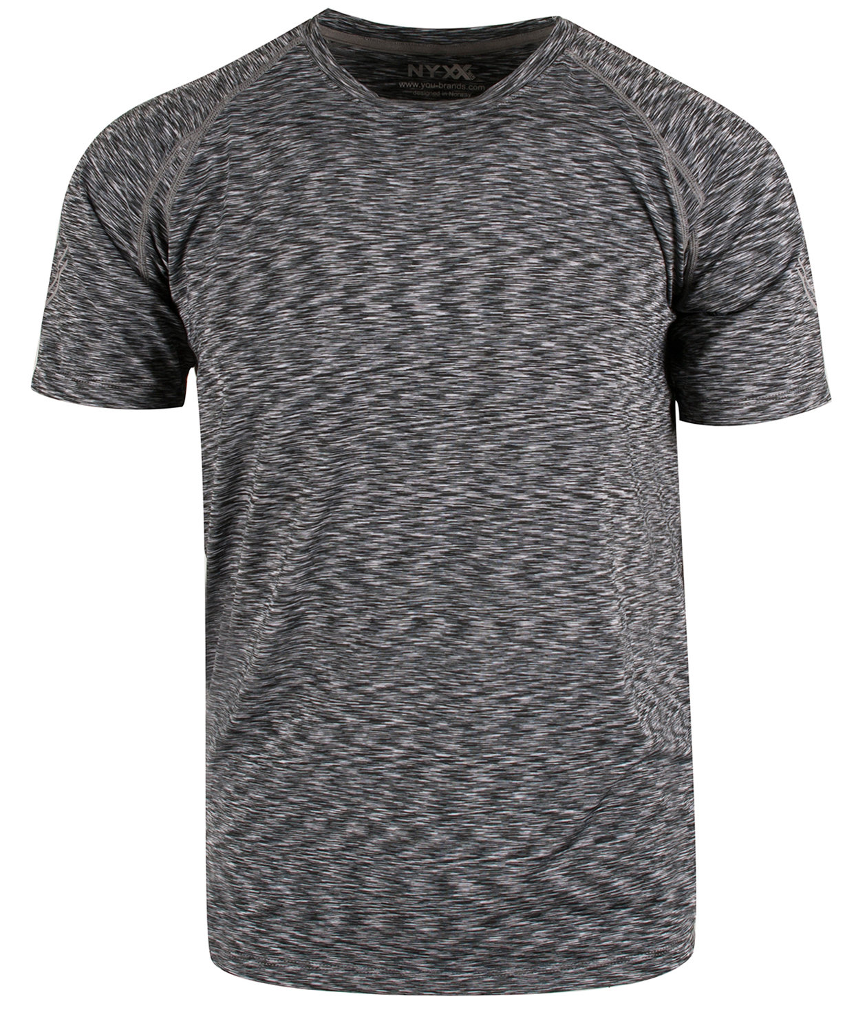 NYXX NO1  T-shirt, Black Melange, Black Melange, swatch