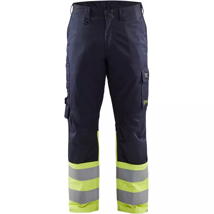 Blåkläder FR arbeidsbukse, Marine/Hi-Vis gul, large image number 0