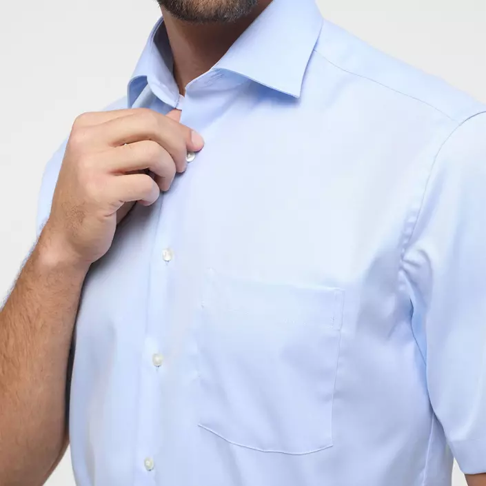 Eterna Cover Modern fit short-sleeved shirt, Light blue, large image number 3