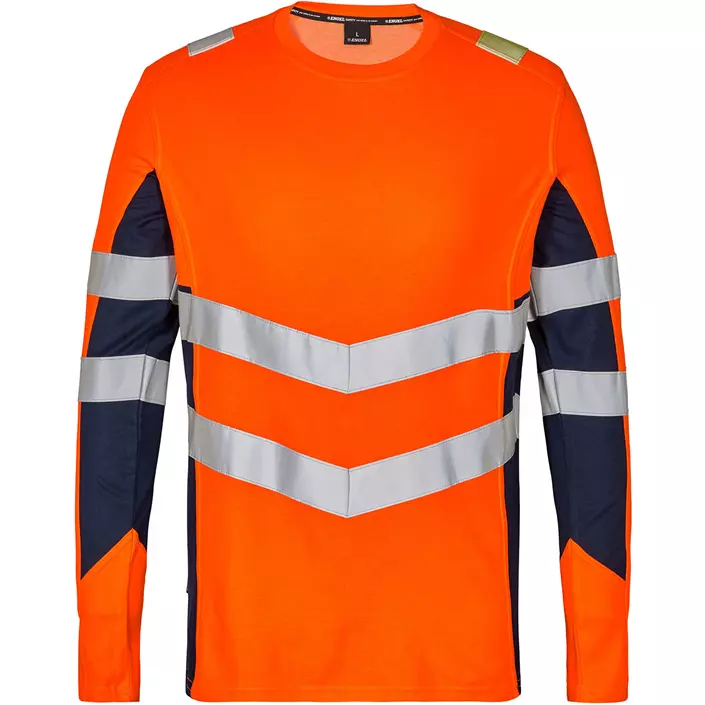 Engel Safety langærmet T-shirt, Orange/Blue Ink, large image number 0
