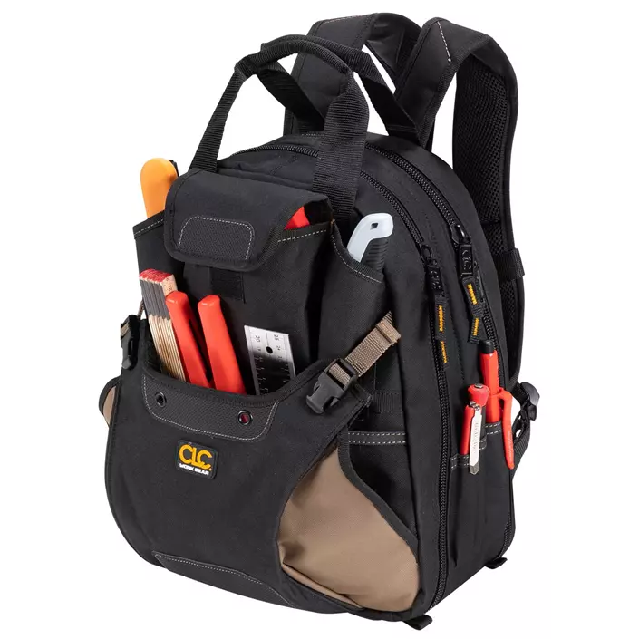 CLC Work Gear 1134 Deluxe tool backpack, Black/Brown, Black/Brown, large image number 4