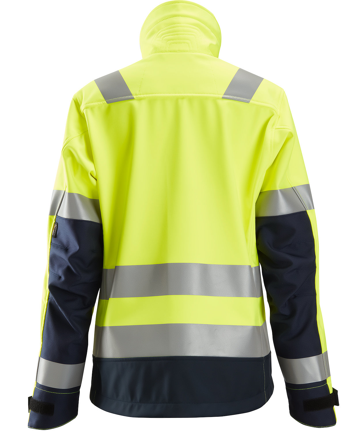 Snickers AllroundWork softshelljacka 1237 dam, Varsel gul/marinbl&aring;