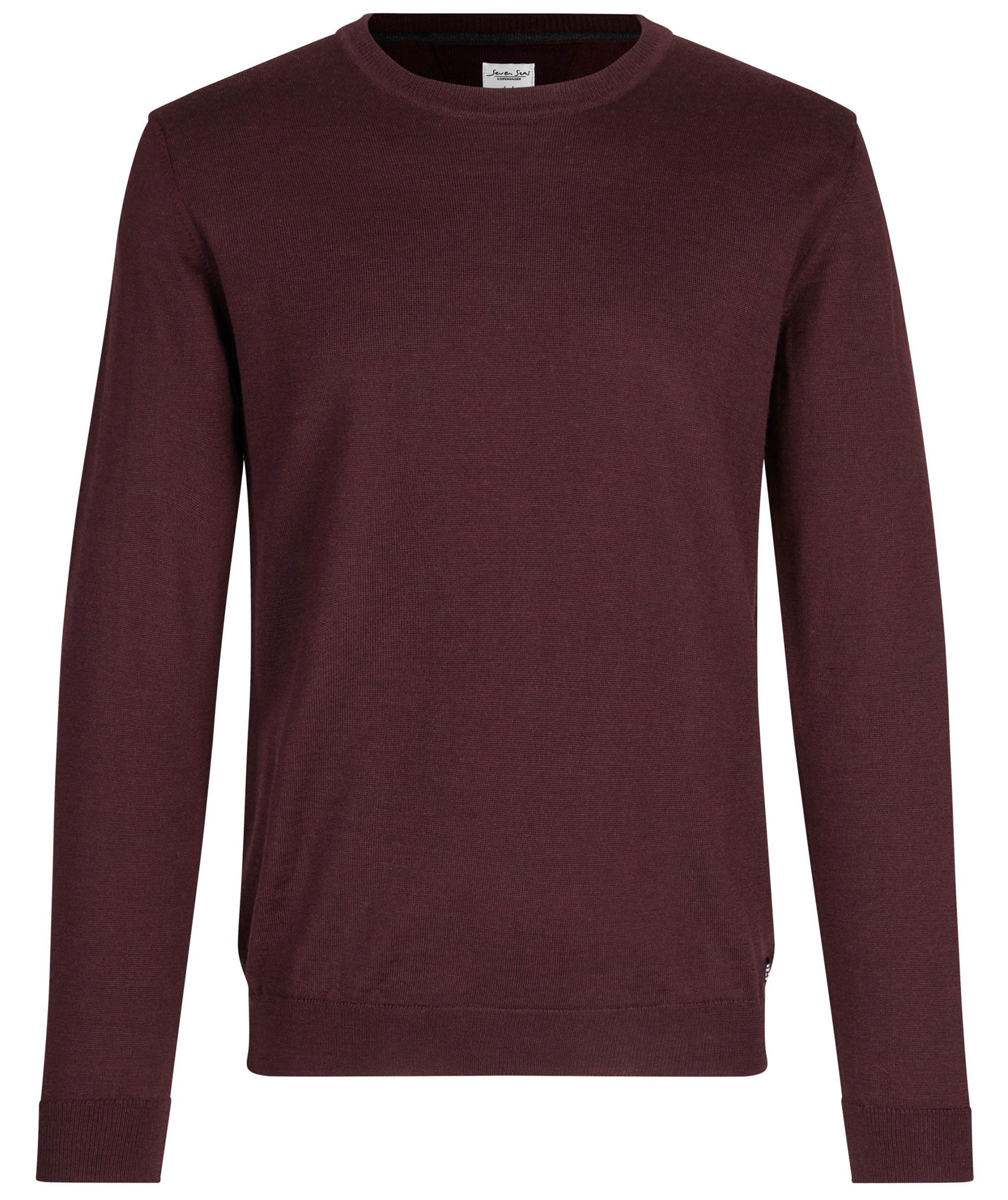 Seven Seas knitted pullover with merino wool, Deep Red, Deep Red, swatch