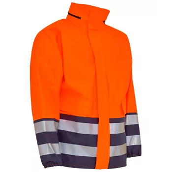 Elka PU Heavy jakke, Hi-vis Oransje/Marineblå