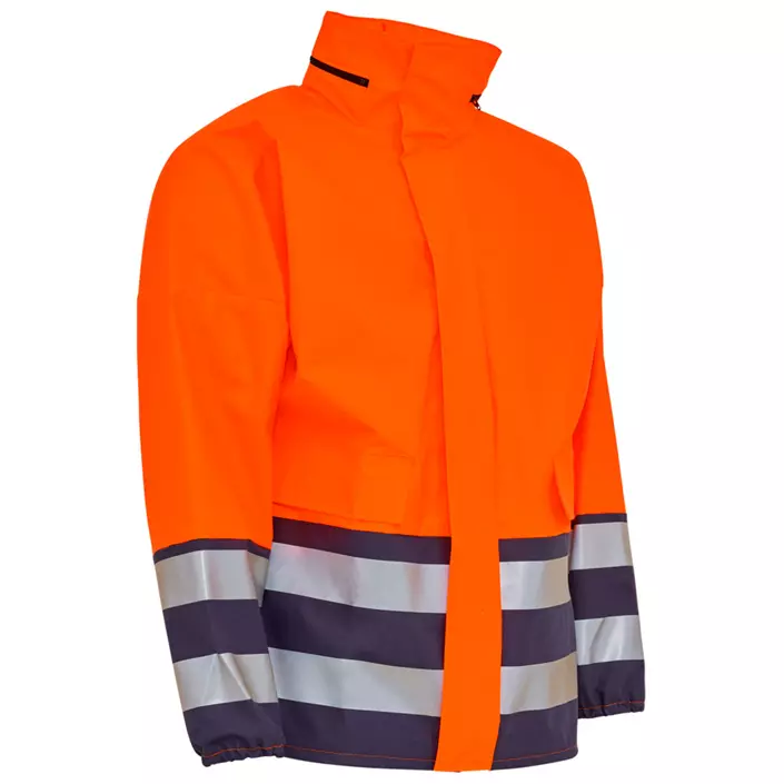 Elka PU Heavy rain jacket, Hi-vis Orange/Marine, large image number 0