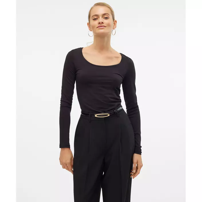 Vero Moda VMMAXI MY SOFT langärmliges Damen T-Shirt, Black, large image number 1