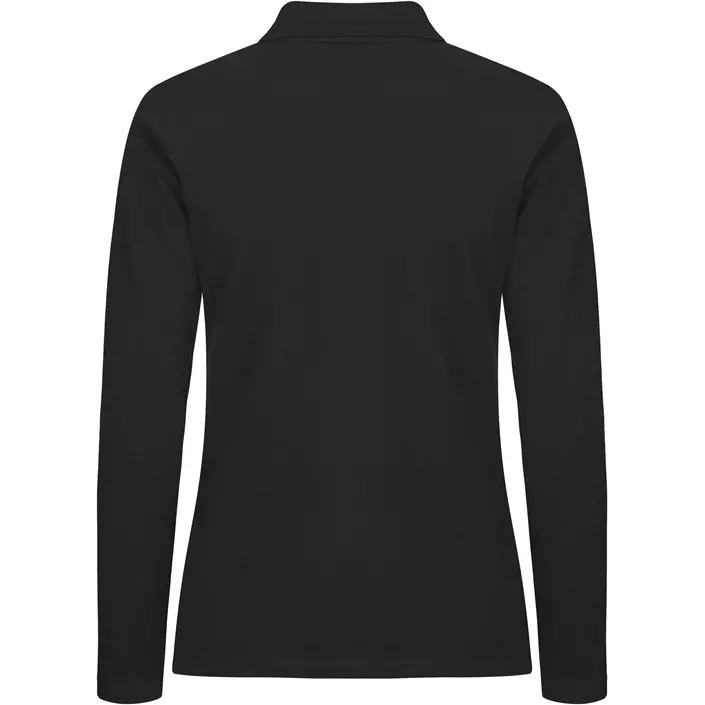 Clique Premium langermet dame polo T-skjorte, Svart, large image number 1