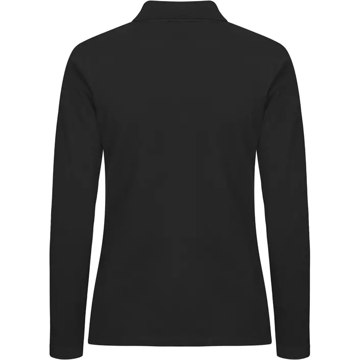 Clique Premium women's long-sleeved polo shirt, Black, large image number 1