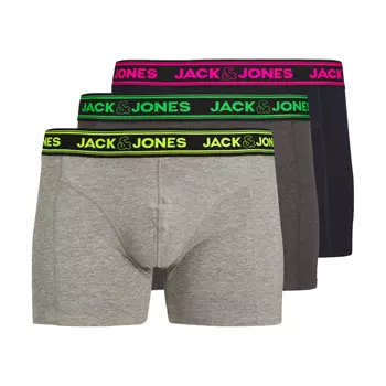 Jack & Jones JACETHAN SOLID 3-pack boksershorts, Dark Grey Melange