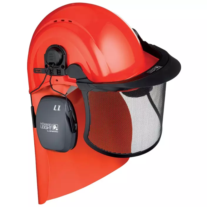 Howard Leight forestry kit with hearing and head protection, Red/Black, Red/Black, large image number 0