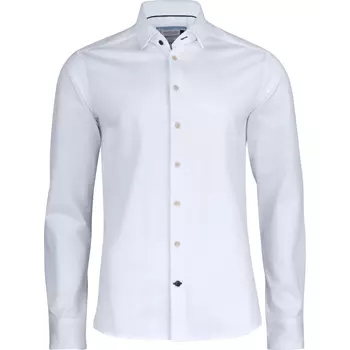J. Harvest & Frost Indigo Bow regular fit skjorte, Hvid