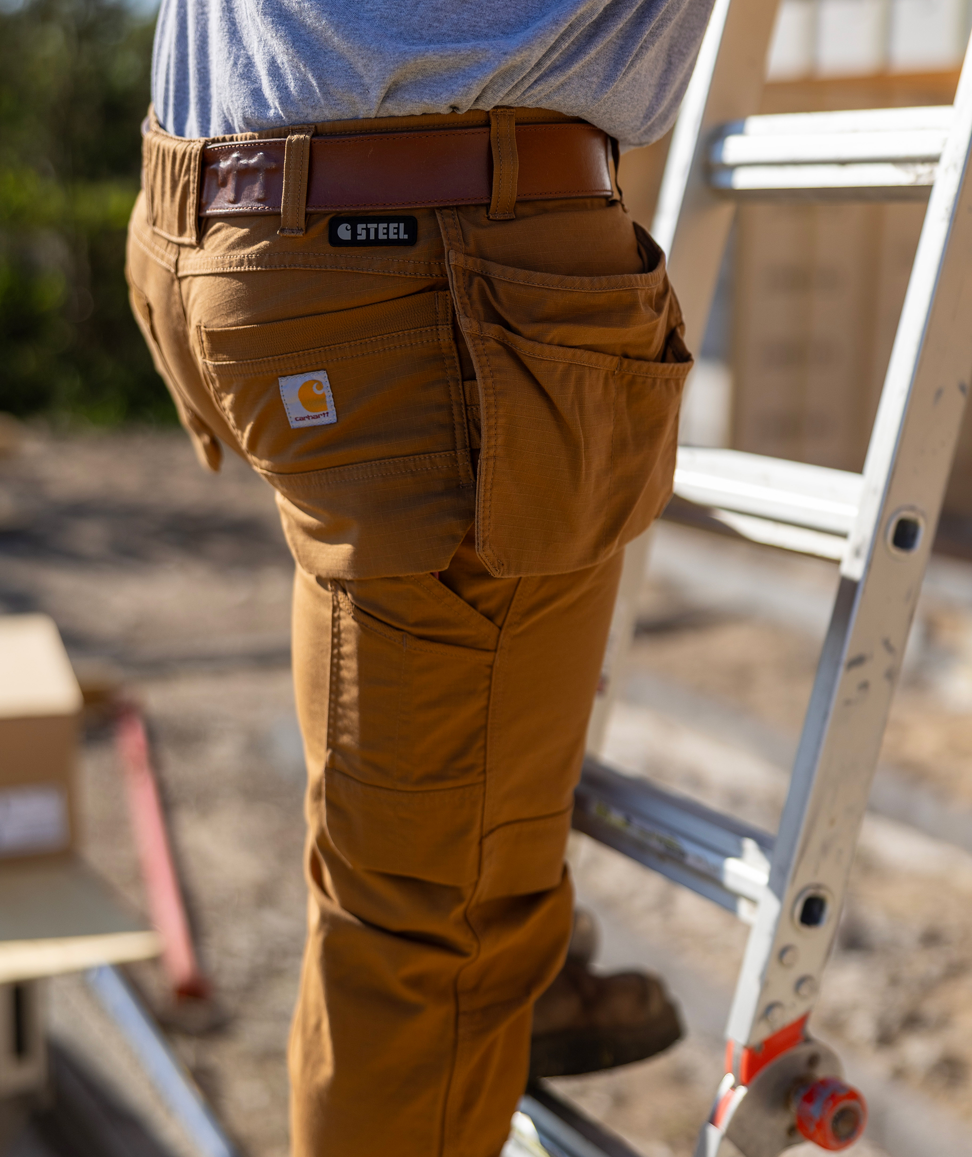 Carhartt Steel cargo hantverksbyxa, Carhartt Brown, large image number 4