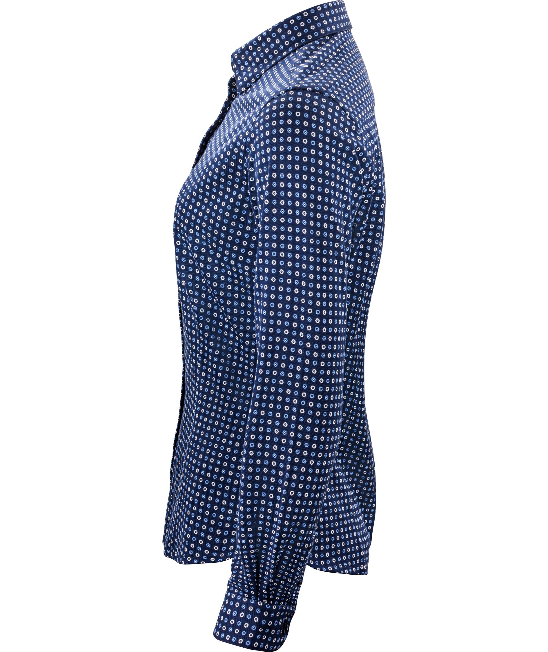 J. Harvest & Frost Piqu&eacute; Indigo Bow 131 lady fit skjorta, Blue Print, large image number 2