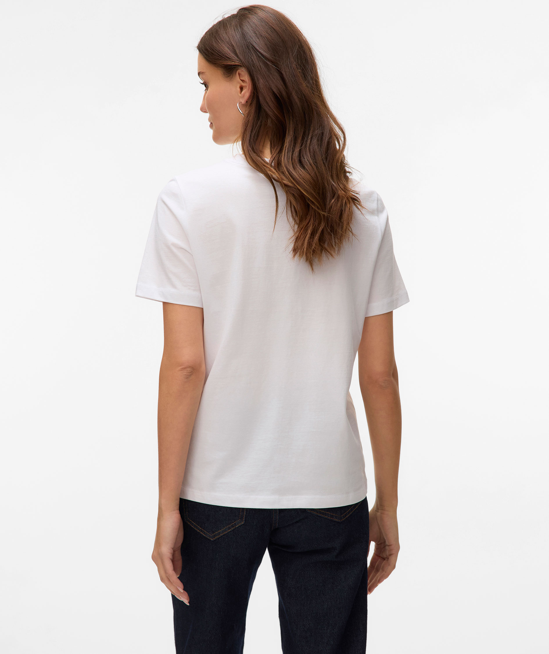 Vero Moda VMPAULINA dame T-skjorte, Bright White Red Heart, large image number 2