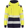 Tranemo FR women's sweat jacket, Hi-Vis yellow/marine