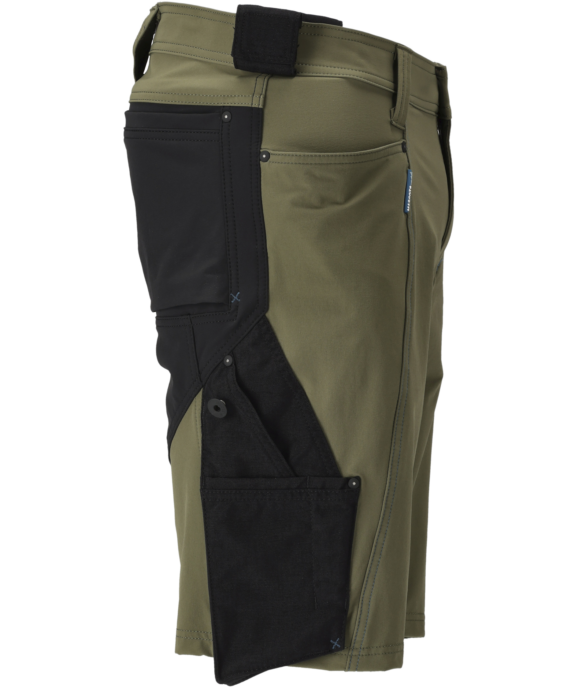 Mascot Advanced arbejdsshorts full stretch, Mosgr&oslash;n/Sort, large image number 2