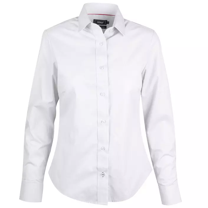 YOU Pavia slim fit dame business skjorte, Hvid, large image number 0