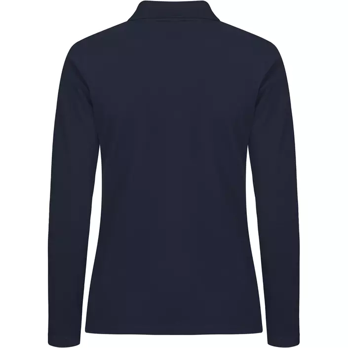 Clique Premium women's long-sleeved polo shirt, Dark Marine Blue, large image number 1