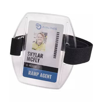 Ergodyne 3386 Arm band med ID-korthållare, Svart/klar
