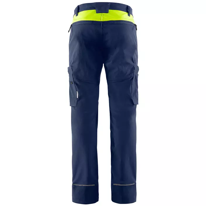 Fristads arbejdsbukser 2653 LWS full stretch, Marine/Hi-Vis gul, large image number 1