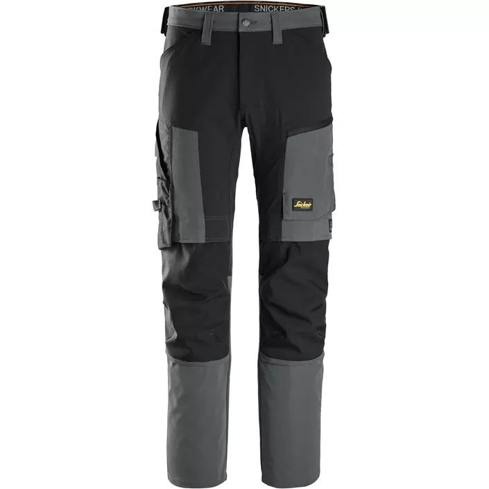 Snickers AllroundWork arbeidsbukse 6318 full stretch, Steel Grey/Black, large image number 0