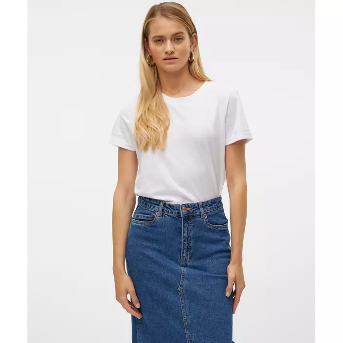 Vero Moda VMPAULA T-shirt, Bright White, large image number 2