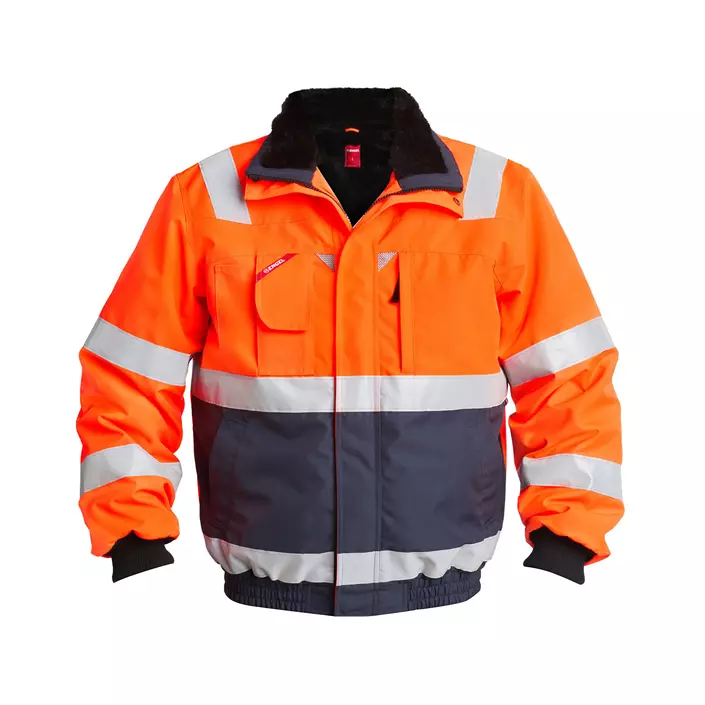 Engel Pilotenjacke, Hi-vis Orange/Marine, large image number 0