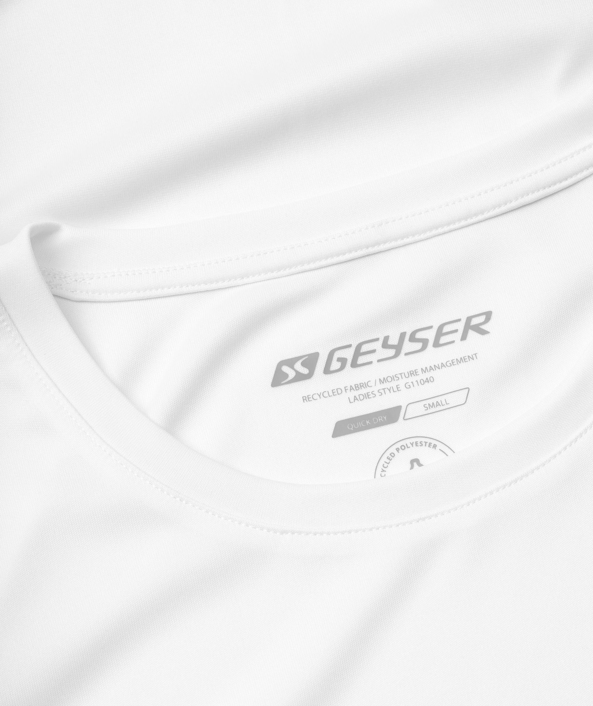 GEYSER&nbsp;Essential women's interlock T-shirt, White, large image number 3