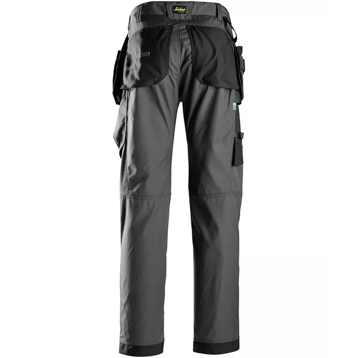 Snickers FlexiWork floorlayer trousers+ 6923, Steel Grey/Black, large image number 2