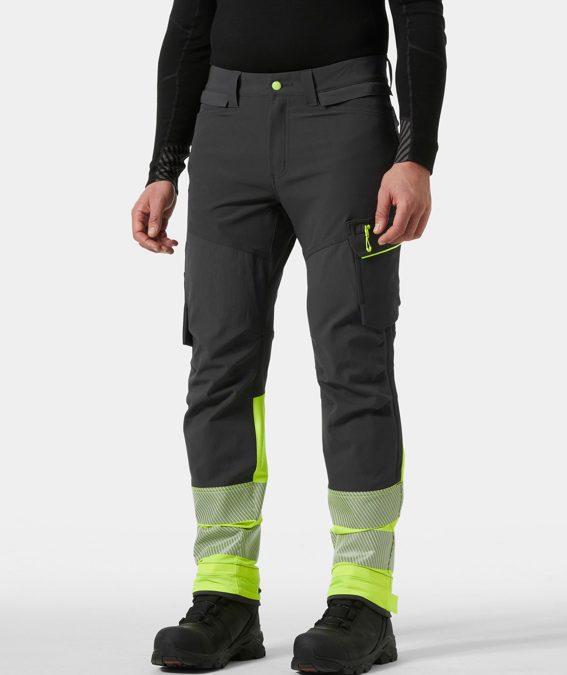 Helly Hansen ICU BRZ Connect&trade; work trousers full stretch, Hi-vis yellow/Ebony, large image number 1