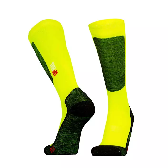 UphillSport Halla ski socks, Hi-vis Yellow/Black, large image number 1