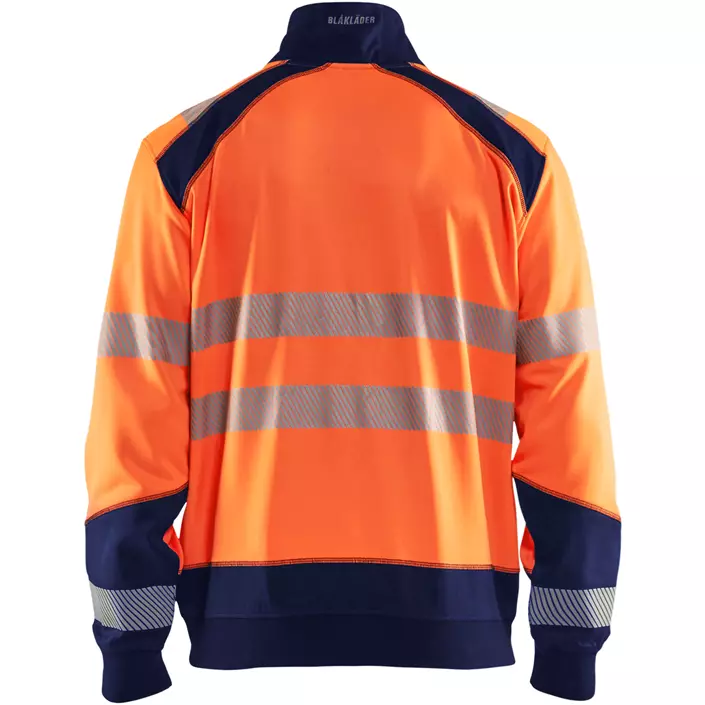 Blåkläder half zip sweatshirt, Varsel Orange/Marinblå, large image number 1