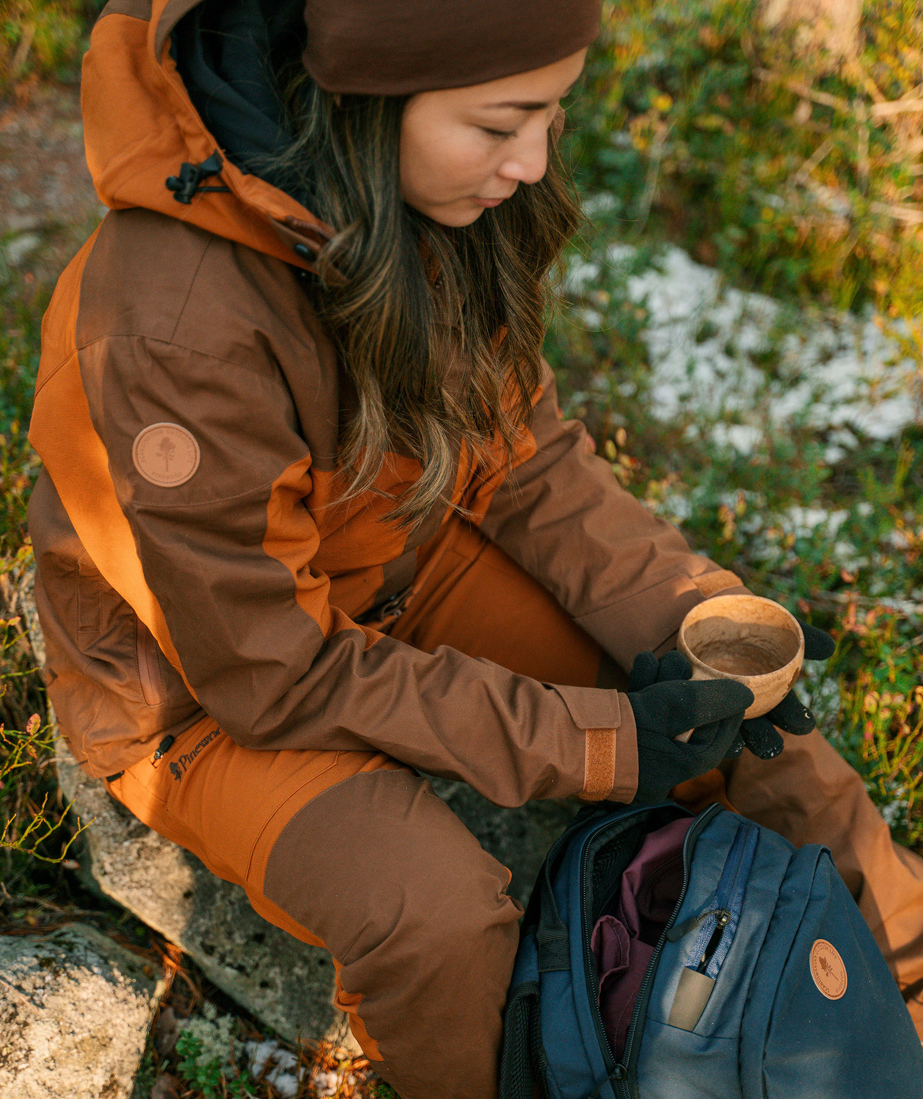 Pinewood&nbsp;Finnveden Hybrid Extreme damejakke, Fudge/Nougat, large image number 12