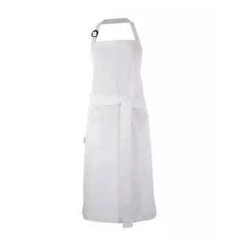 Toni Lee Kron bib apron with pocket, White