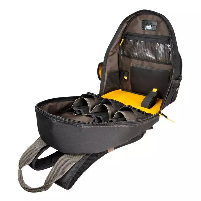CLC Work Gear L255 tool backpack with LED light, Black/Brown, Black/Brown, large image number 2