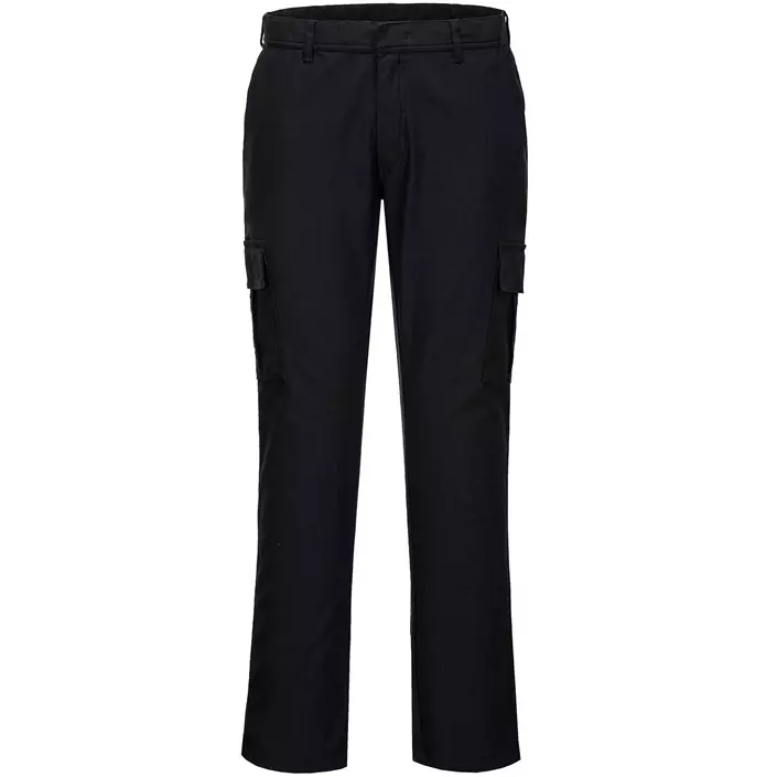 Portwest stretch slimfit service trousers, Black, large image number 0